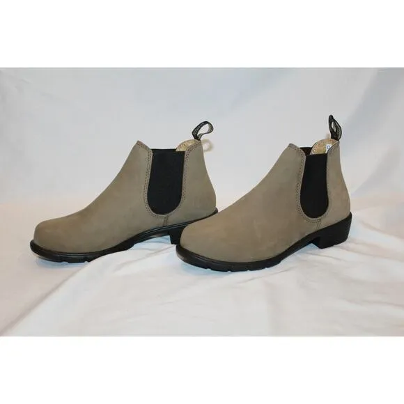 Blundstone 1974 Ankle Women Suede‎ Stone Nubuck Heeled Chelsea Boots NIB