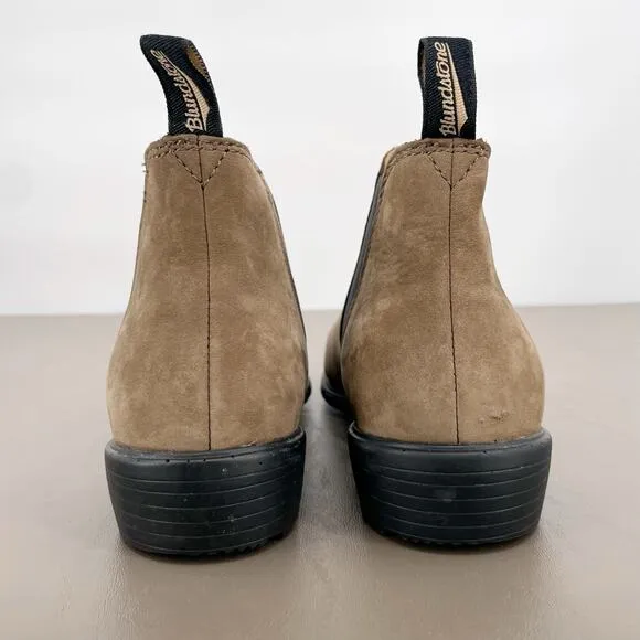 Blundstone #1974 Stone Nubuck Leather Light Tan Low Chelsea Style Ankle Boots 8