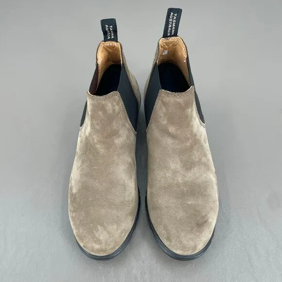 Blundstone #1974 Stone Nubuck Leather Light Tan Low Chelsea Style Ankle Boots 8