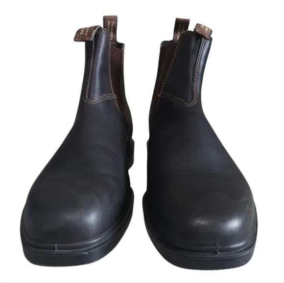 Blundstone Brown Leather Slip-on Chelsea Boots