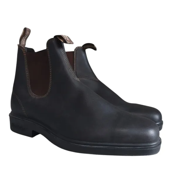 Blundstone Brown Leather Slip-on Chelsea Boots