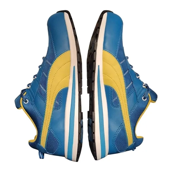 BNWOT PUMA® Safety Kickflip Low SD Composite Toe Shoe, 12, Blue/White/Yellow