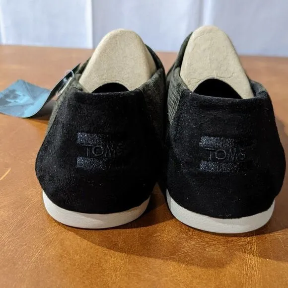 Bnwt!!!Toms shoes dusty olive brushed glen plaid