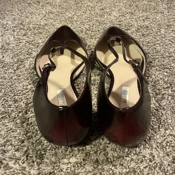 Boden Leather Point Toe Bar Flatts D’Orsay Neutral Dress Shoe EU 41 US 9.5 India