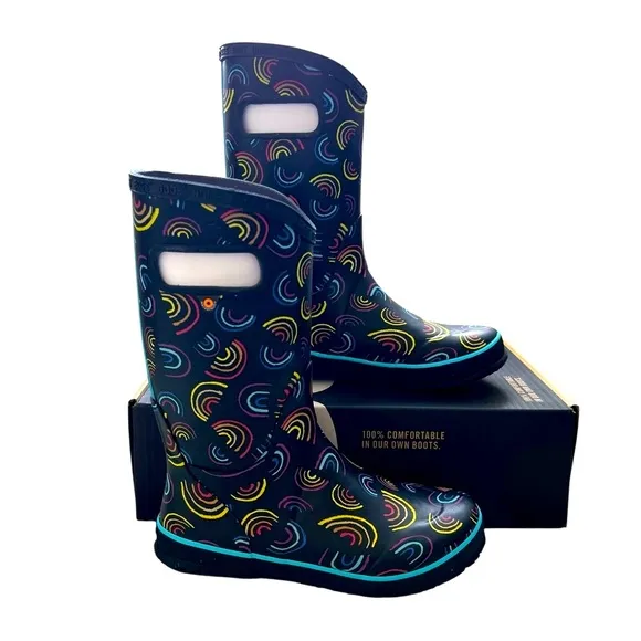 Bogs NEW Rainbow Big Girls Size 5 Rainboots