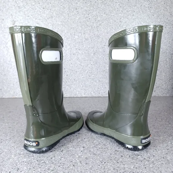 BOGS Rainboot Dark Hunter Green Kids Waterproof Shoes