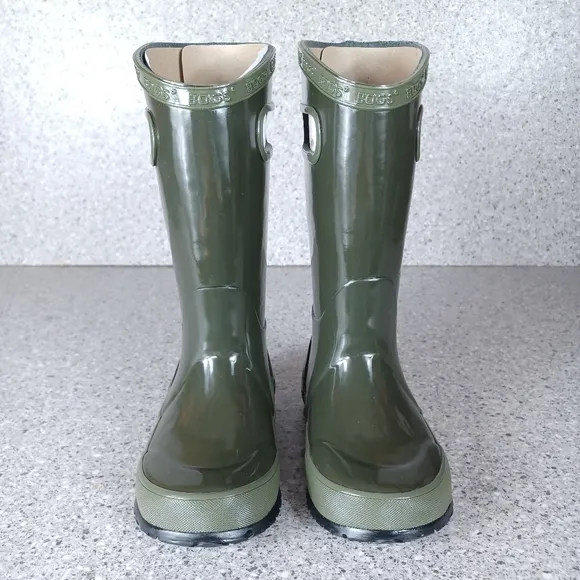 BOGS Rainboot Dark Hunter Green Kids Waterproof Shoes