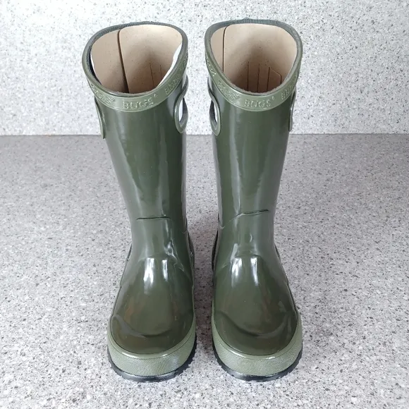 BOGS Rainboot Dark Hunter Green Kids Waterproof Shoes
