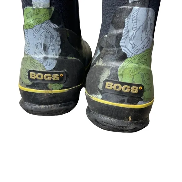 BOGS Women's Classic High 'Le Jardin' Rubber Floral/Black Winter Snow Boots 6