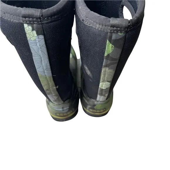 BOGS Women's Classic High 'Le Jardin' Rubber Floral/Black Winter Snow Boots 6