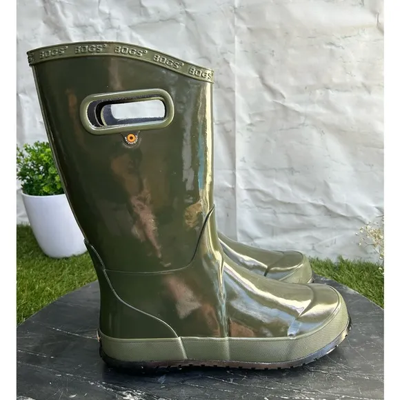BOGSRAINBOOT DARKGREEN - KIDS size 3 new unisex