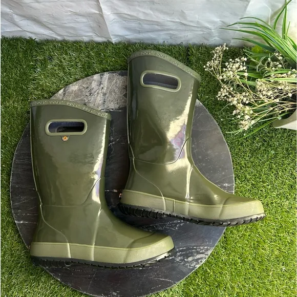 BOGSRAINBOOT DARKGREEN - KIDS size 3 new unisex