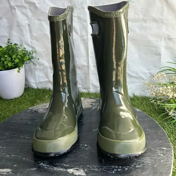 BOGSRAINBOOT DARKGREEN - KIDS size 3 new unisex