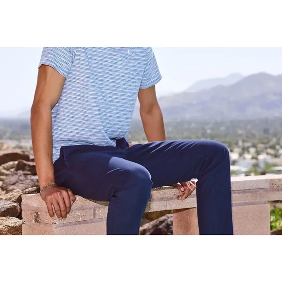 Bonobos Stretch Organic Cotton Chinos Navy Blue Mens Pants Sz 29/32 Slim Fit