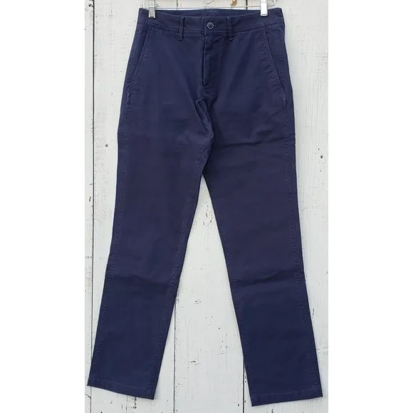 Bonobos Stretch Organic Cotton Chinos Navy Blue Mens Pants Sz 29/32 Slim Fit