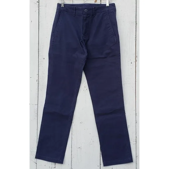 Bonobos Stretch Organic Cotton Chinos Navy Blue Mens Pants Sz 29/32 Slim Fit
