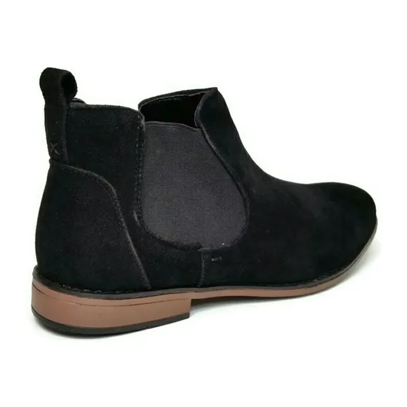 BoohooMAN Men's Black Faux Suede Kanye Chelsea Boots Shoes Size 9 US NEW