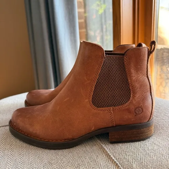 Born Brown Leather Ankle Boots