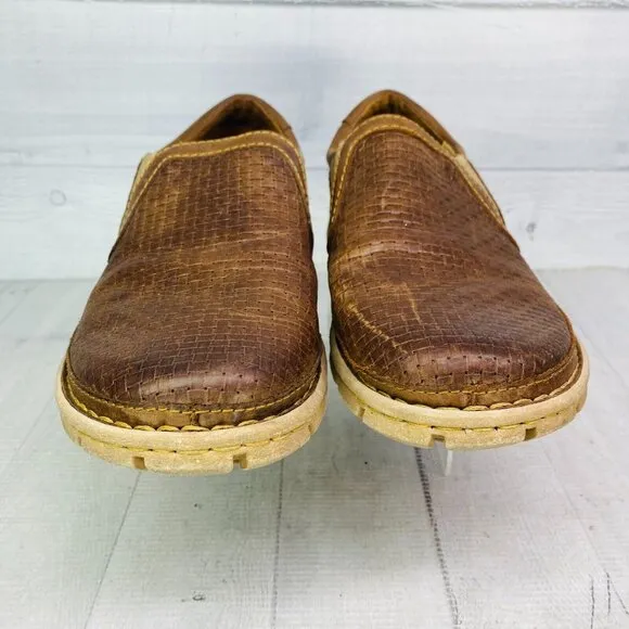 Born Hand Crafted Footwear SAWYER Brown Leather Comfort Shoes Size 8.5 M EU 41