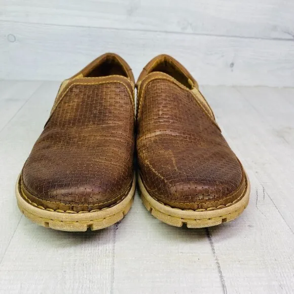 Born Hand Crafted Footwear SAWYER Brown Leather Comfort Shoes Size 8.5 M EU 41