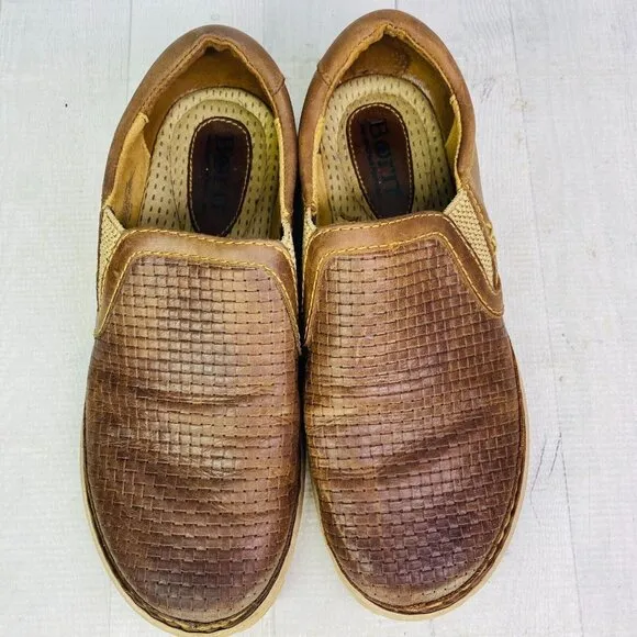 Born Hand Crafted Footwear SAWYER Brown Leather Comfort Shoes Size 8.5 M EU 41