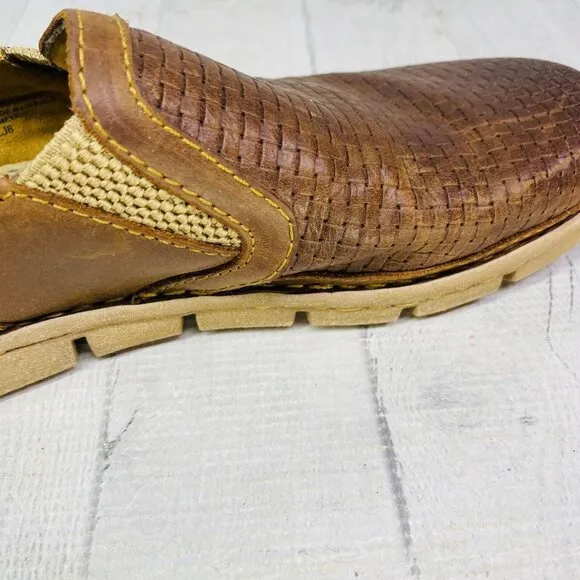 Born Hand Crafted Footwear SAWYER Brown Leather Comfort Shoes Size 8.5 M EU 41