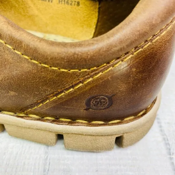 Born Hand Crafted Footwear SAWYER Brown Leather Comfort Shoes Size 8.5 M EU 41