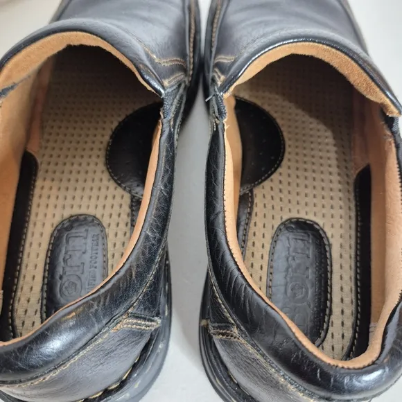 Born Men's Blast III Black Full-Grain Leather Slip-On Shoe - Size 11 1/2