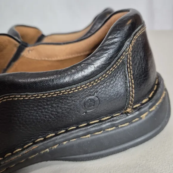 Born Men's Blast III Black Full-Grain Leather Slip-On Shoe - Size 11 1/2