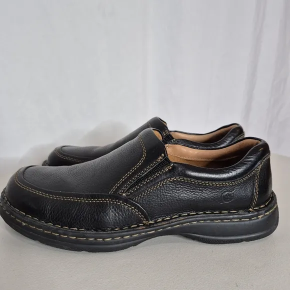 Born Men's Blast III Black Full-Grain Leather Slip-On Shoe - Size 11 1/2