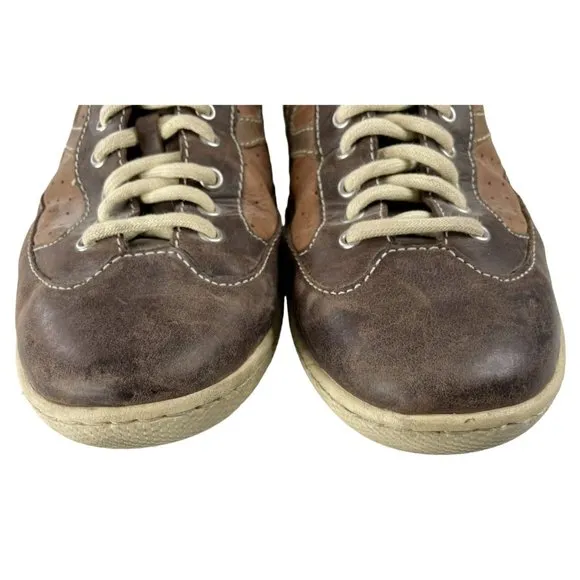 Born Men's Issac Brown Leather Casual Comfort Sneakers Size 10.5M (H06723) EUC