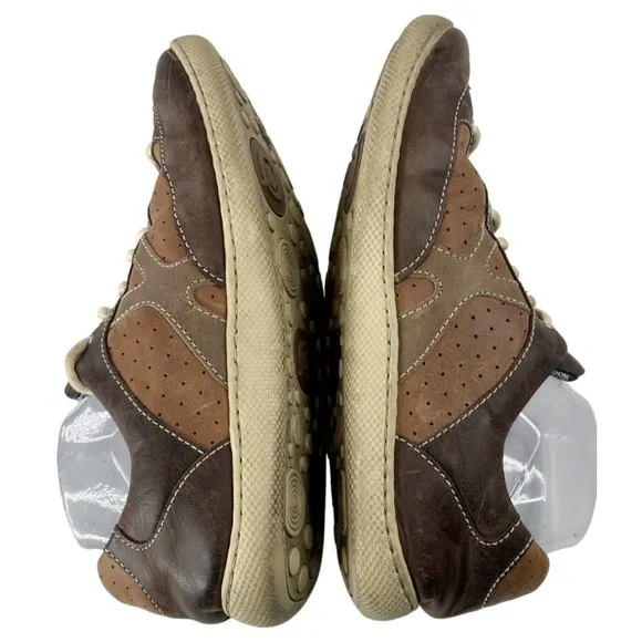 Born Men's Issac Brown Leather Casual Comfort Sneakers Size 10.5M (H06723) EUC