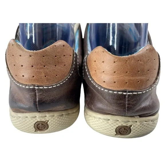Born Men's Issac Brown Leather Casual Comfort Sneakers Size 10.5M (H06723) EUC