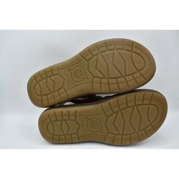Born Mens Size 12 Miguel Full Grain Leather Dark Tan Bourban Sandals Shoes