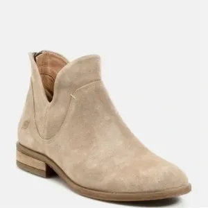 Born Suede Ankle Boots, Size 6.5 / 37, Tan Natural Booties, Born Arula Shoes