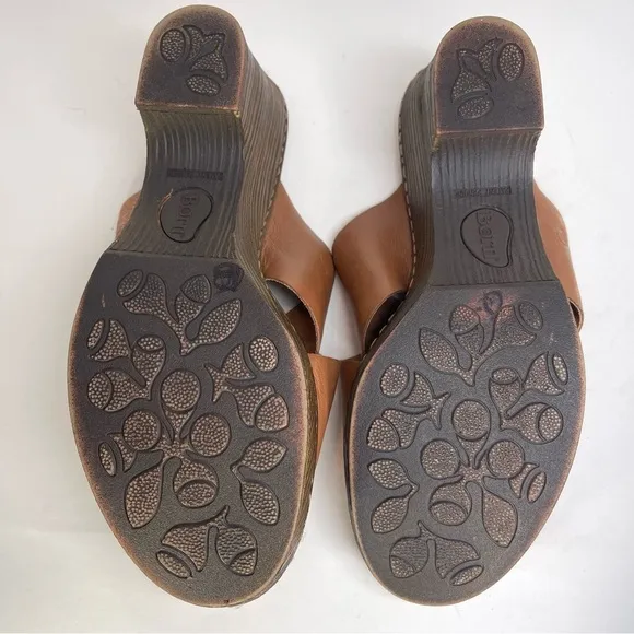 Born Women’s Coney Brown Leather Sandals Size 11M