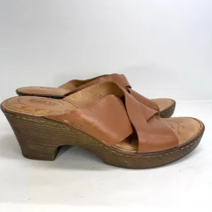 Born Women’s Coney Brown Leather Sandals Size 11M