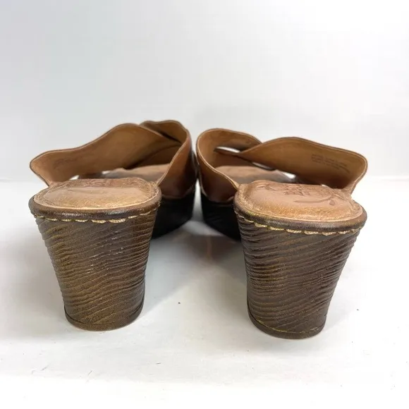 Born Women’s Coney Brown Leather Sandals Size 11M