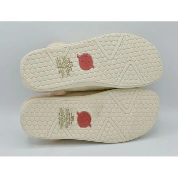 Born Womens Size 7 Zoe White White Wool Combo Open Back Clogs Slippers Shoes