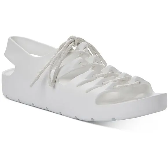 Bottega Veneta Womens White Fisherman Slingback Gladiator Sandals Shoes New