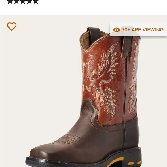 Boys Ariat Brown Leather Western Boots