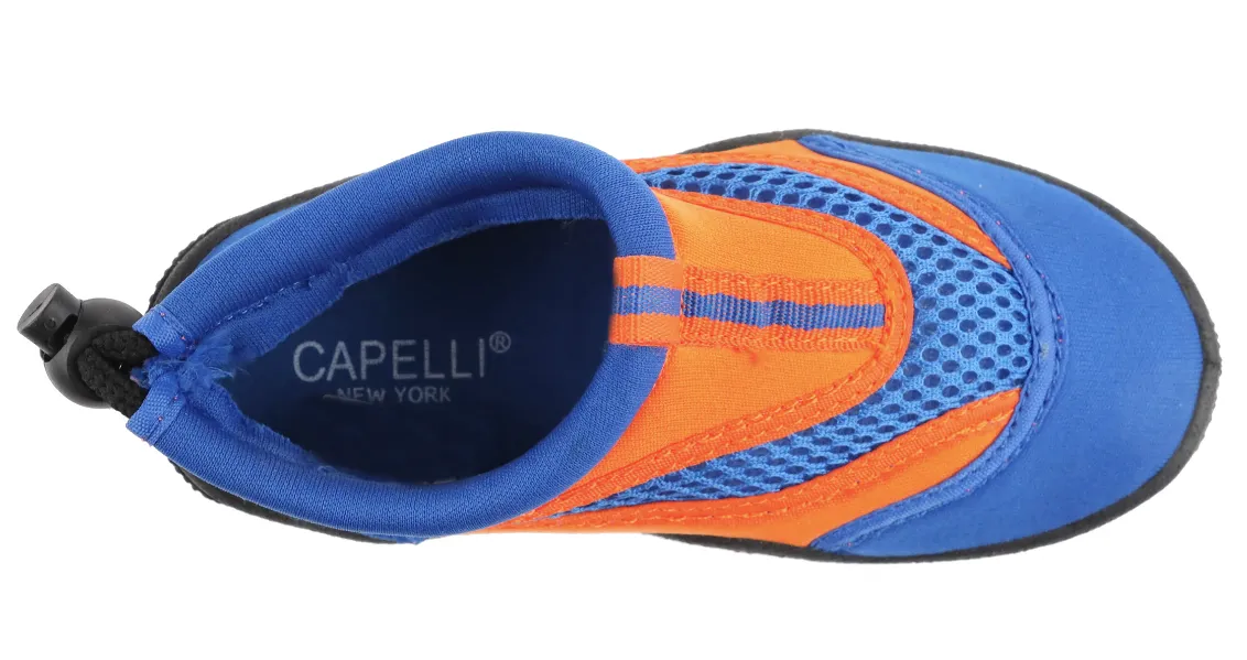 Boys Blue and Orange Aqua Shoes