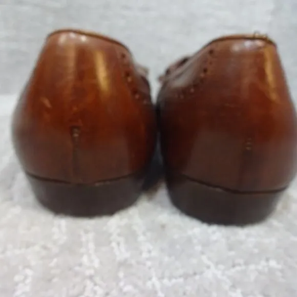 BRAGANO Cole Haan Mens Size 12M Brown Leather Tassel Loafers Italian Dress Shoes