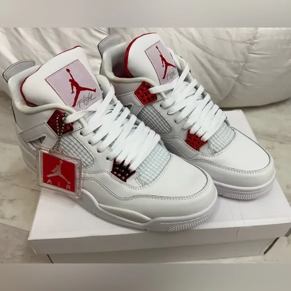 Brand new never‎ worn White and Red Sneakers