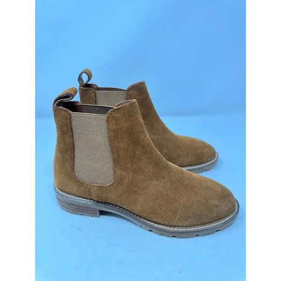 Brand New Steve Madden Women's 8.5 Leopold Leather Slip On Boots Booties