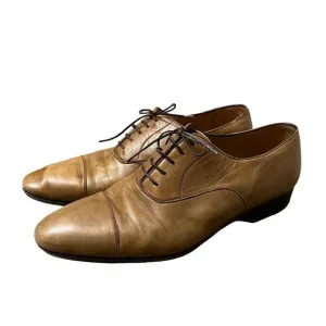 Brioni Tan Cap Toe Supple Leather Business Dress Shoes Mens Size 7