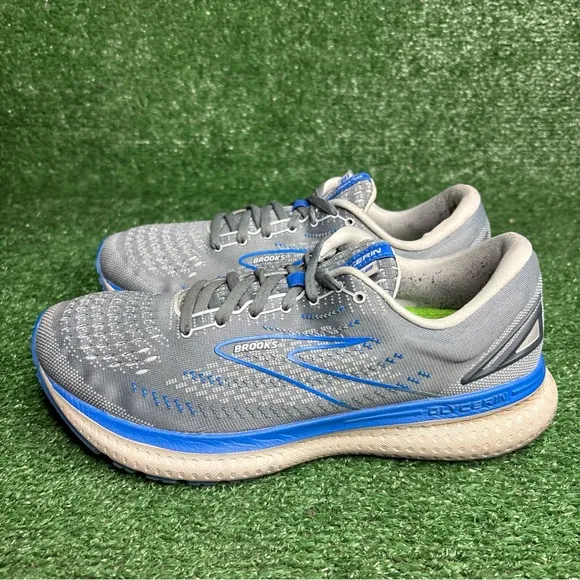 Brooks Shoes Mens 9 Glycerin 19 Running Sneakers Gray Athletic Low