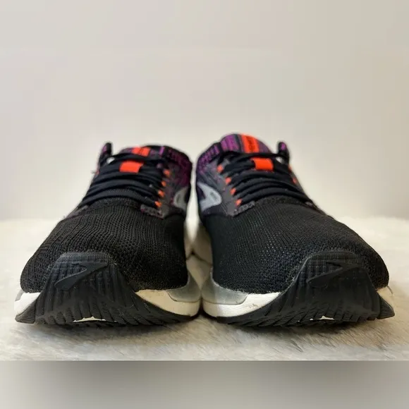 Brooks Women’s Ricochet Running Shoe Black/Purple/Coral Size 8.5