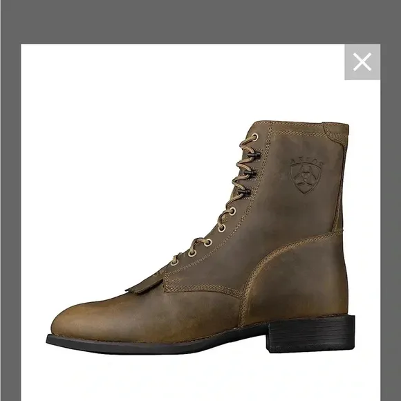 Brown Leather Heritage Lacer Ariat‎ Boots 11