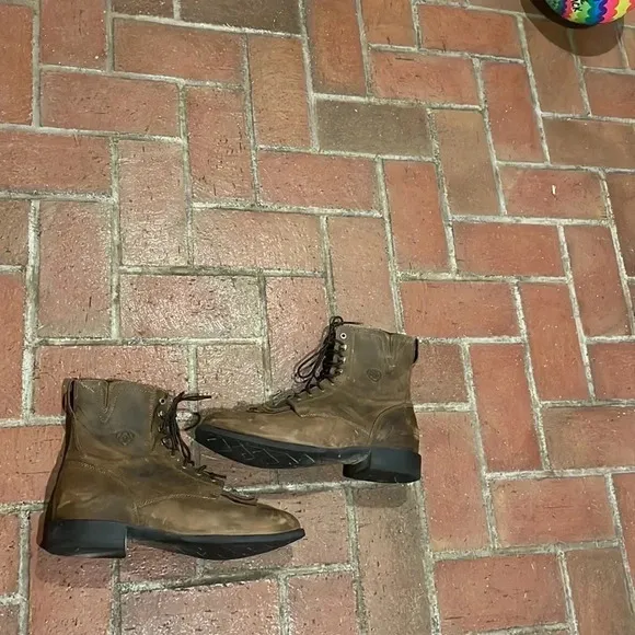 Brown Leather Heritage Lacer Ariat‎ Boots 11
